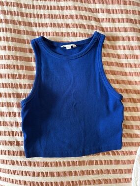 H&M blue crop top